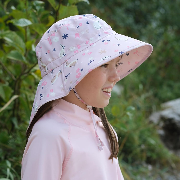 Jan & Jul Kinder Grow-with-Me Aqua-Dry Abenteuer-Sonnenhut 0-6 Monate Hasenblumen, 0-6 Monate Hasenb