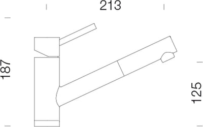 SCHOCK Küchenarmatur ALTOS S – Hochdruck Armatur aus Edelstahl mit ausziehbarer Schlauch-Brause und