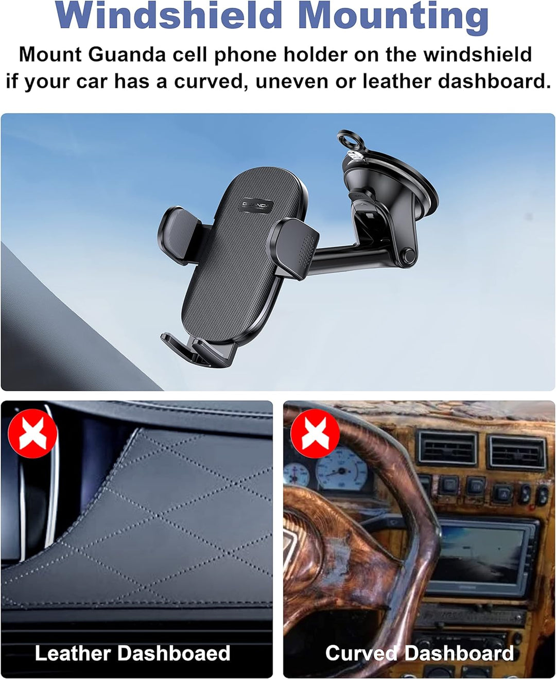 Handyhalterung für Auto, Handyhalterungen, um 360 Grad drehbarer Handyhalter mit starkem klebrigem S