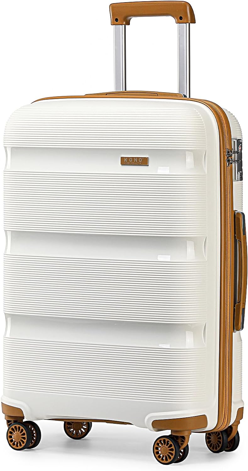 KONO Gepäck-Sets… Creme Weiss XL (76cm Gross Koffer), Creme Weiss XL (76cm Gross Koffer)