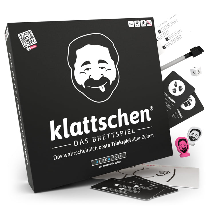 DENKRIESEN - klattschen® - Trinkspiel - DAS BRETTSPIEL - Das wahrscheinlich Beste Trinkspiel Aller Z