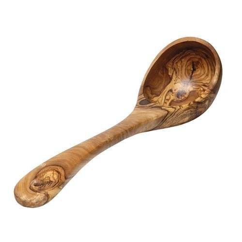 Olivenholz Servier Schöpf Löffel Kelle Schöpflöffel Schöpfkelle ca. 35 cm mit schöner Maserung Unika