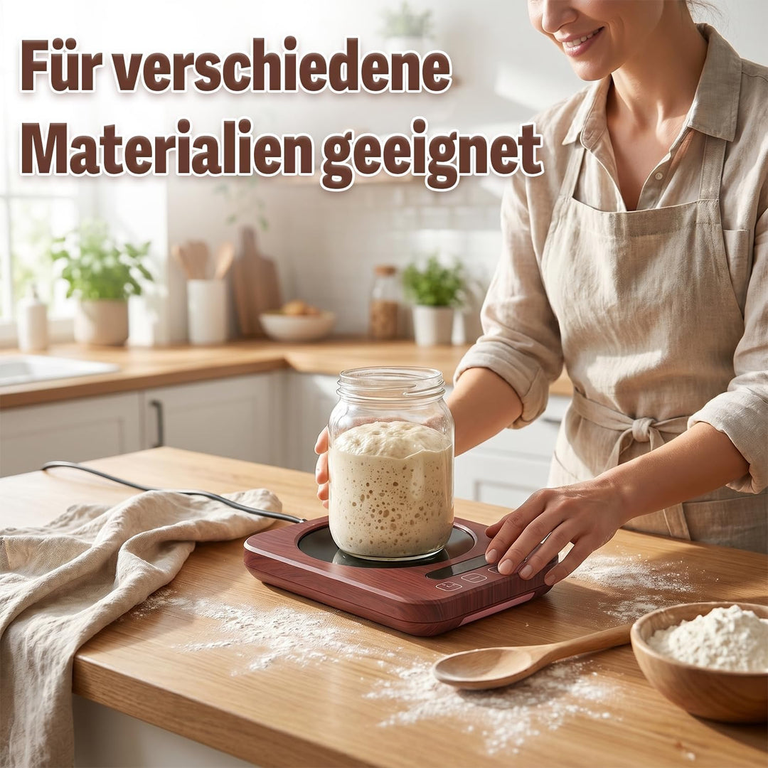 Sauerteig Starter mit EU-Stecker,Gärbox Heizplatte mit Temperaturregelung,Konstanttemperatur Warmhal