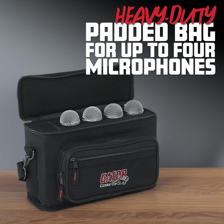 GATOR-Gehäuse Verstärktes Nylon für vier Mikrofone 4 Pickups Verstärktes Nylon, 4 Pickups Verstärkte