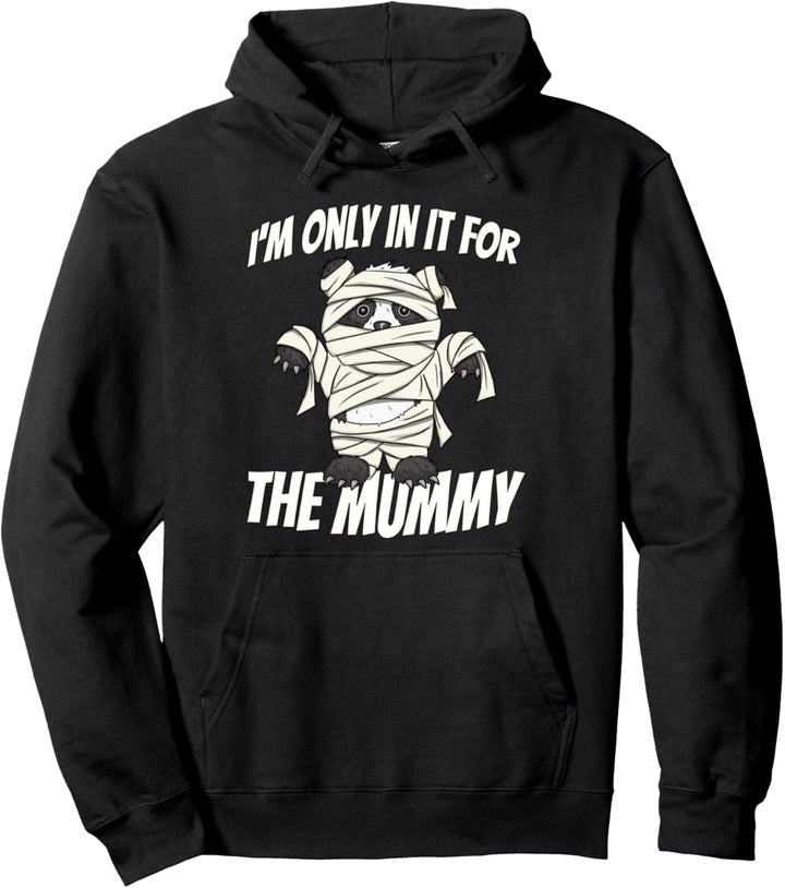 Nur wegen dem Geld Faultier Mumie Halloween Humor Pullover Hoodie
