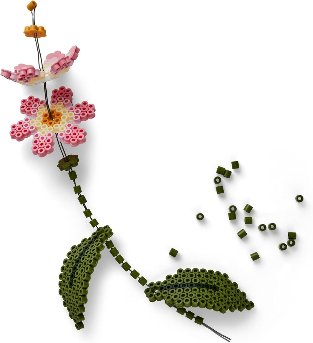 Hama Perlen 3621 Bügelperlen Blumenstrauss mit 3D Effekt, Geschenkbox mit ca. 6000 Midi-Perlen, inkl