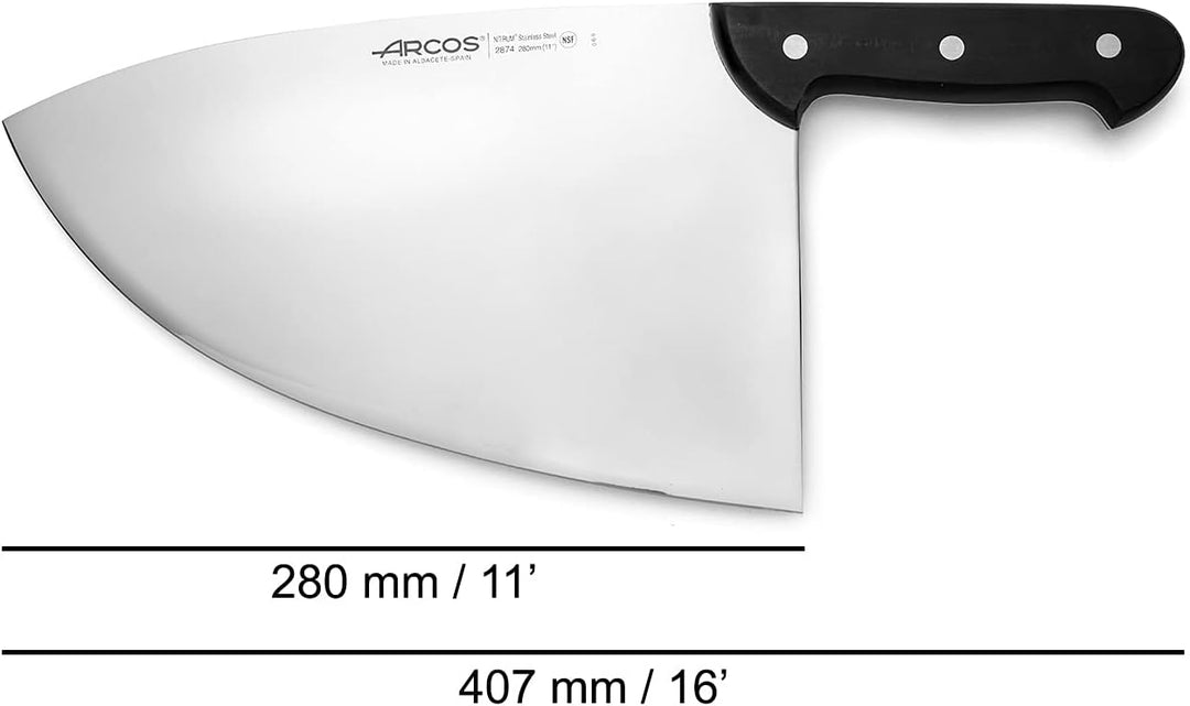 Arcos Serie Universal - Hackmesser Metzgermesser - Klinge Nitrum Edelstahl 280 mm - HandGriff Polyox