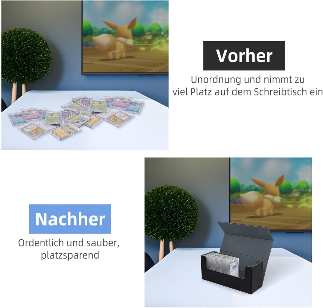 Card Deck Box for MTG, Gathering Kartenbox für 580+ Ungesleevte Karten/ 35pt/130pt Sammelkarten Hüll