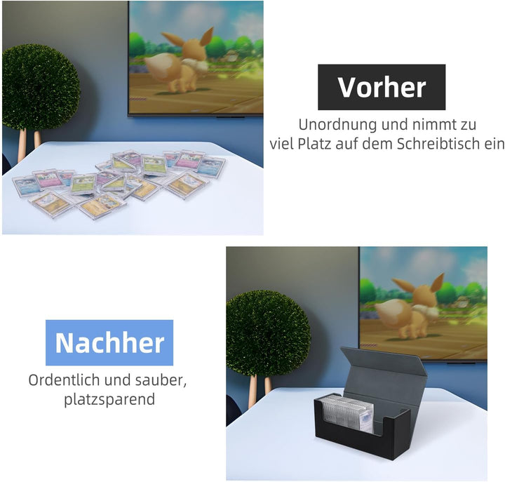 Card Deck Box for MTG, Gathering Kartenbox für 580+ Ungesleevte Karten/ 35pt/130pt Sammelkarten Hüll