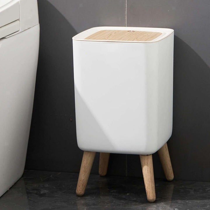 Kitchen Move MALMO SQUARE Touch-Kosmetikeimer mit Füssen, 10 l, Holzfarben