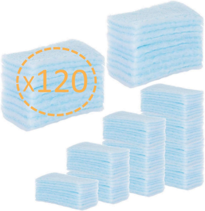 120x EINWEG SEIFENSCHWAMM Badeschwamm für Babys Kinder und Erwachsene - 120 Stück - Badeschwamm für