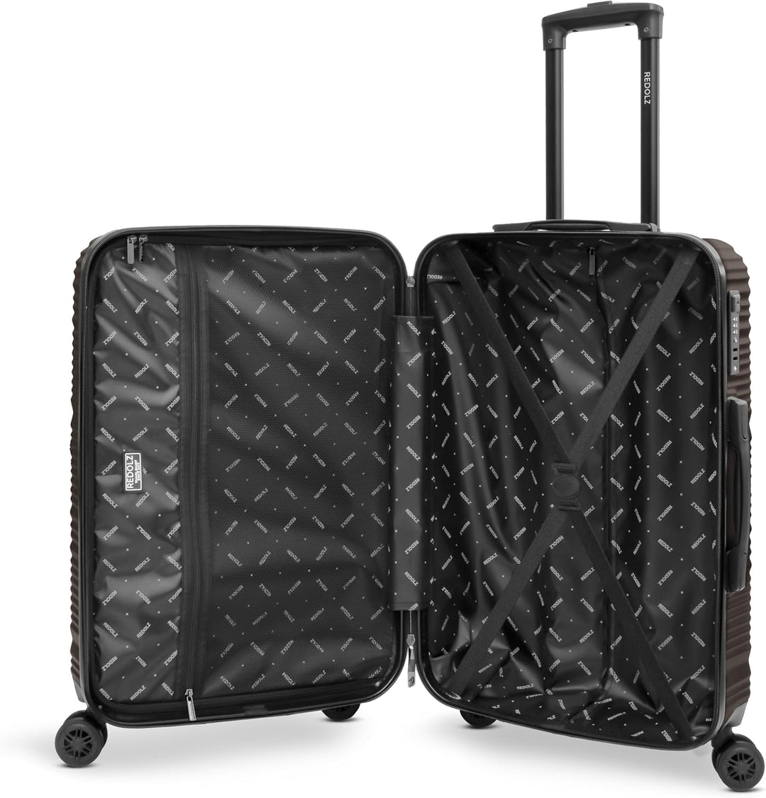 REDOLZ mittelgrosser Hartschalen Check-in Koffer | Trolley 43 x 26 x 67 cm aus hochwertigem ABS-Mate