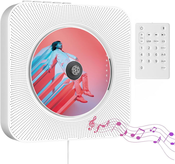 Tragbare CD-Player mit Desktop-Rack, Bluetooth-CD-Player, Radio-CD-Player für zu Hause unterstützt F