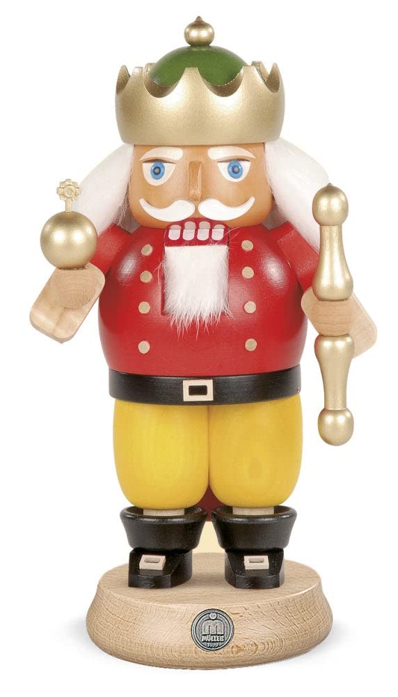 Mueller Nussknacker König, 23 cm hoch, original Erzgebirge Seiffen