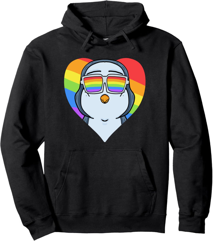 LGBT Supporter Pinguin Regenbogen Gay Pride - LGBT Herz Pullover Hoodie