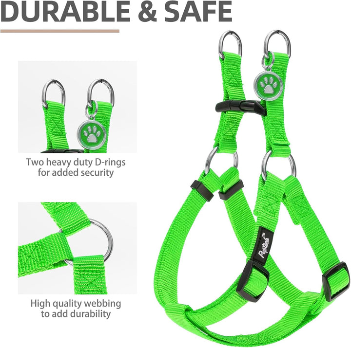Pupteck zerrfreies Hundegeschirr, weich, verstellbar, Nylon, Step-in-Hundegeschirr für das Outdoor-G