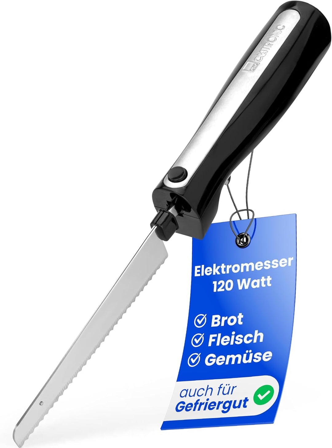 Clatronic EM 3702 Elektromesser, elektrisches Messer, elektrisches Küchenmesser, Küchenhelfer mit 12
