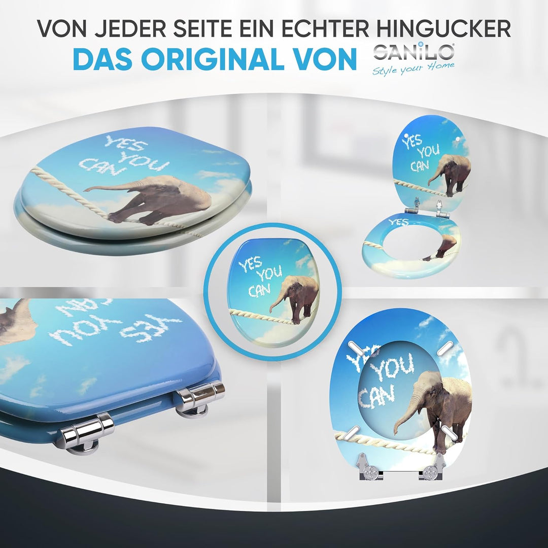 Sanilo WC Sitz mit Absenkautomatik, viele neue Toilettendeckel zur Auswahl, hochwertige Oberfläche,