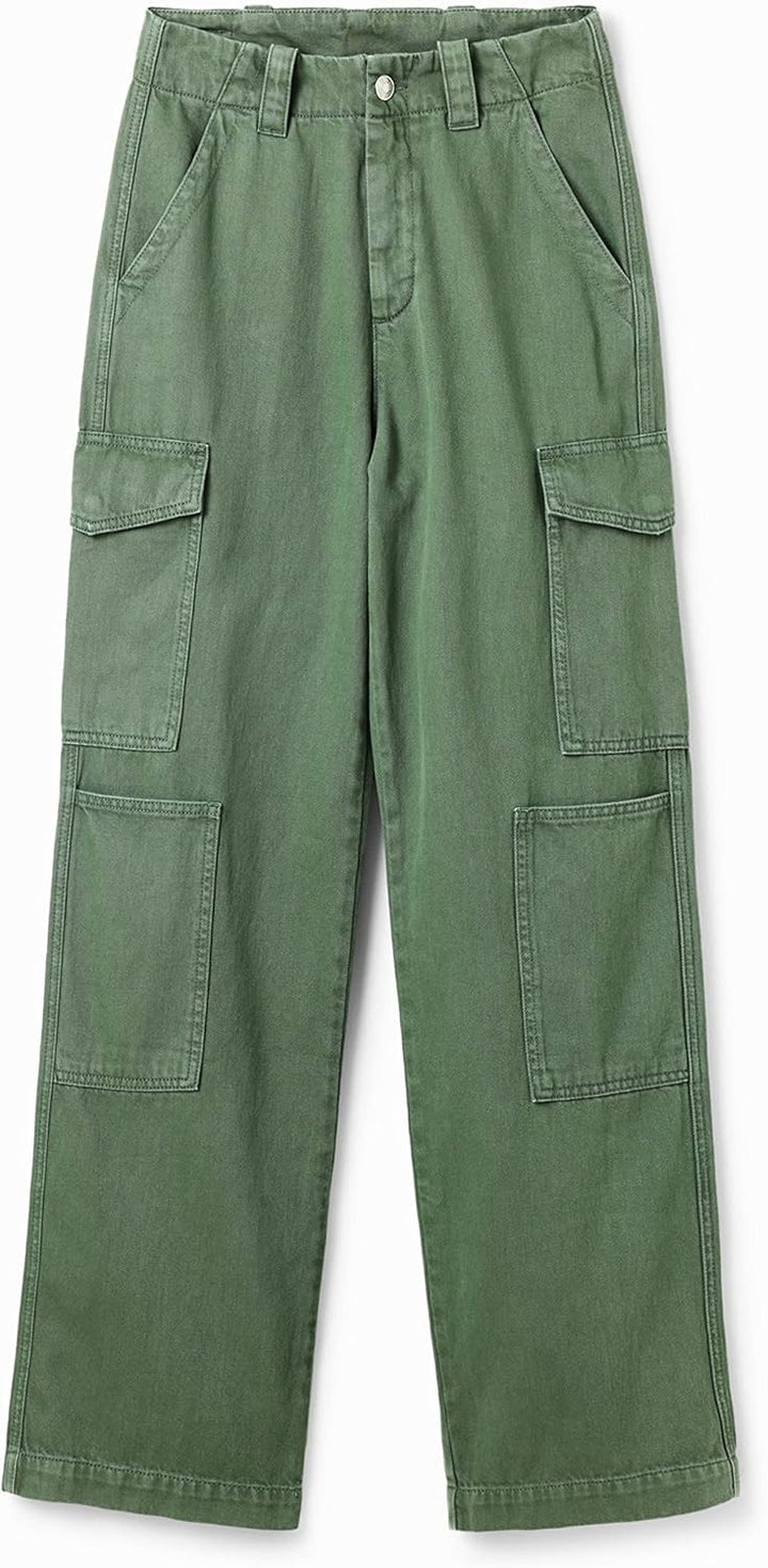 Desigual Damen Casual Pants 42 Grün, 42 Grün