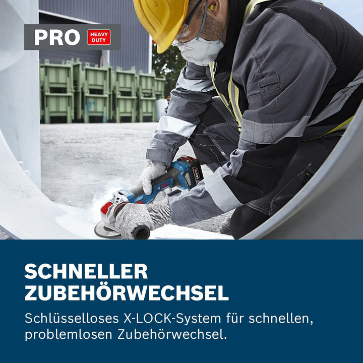 Bosch Professional 18V System Akku-Winkelschleifer mit X-LOCK GWX 18V-11 S (inkl. Vibration Control