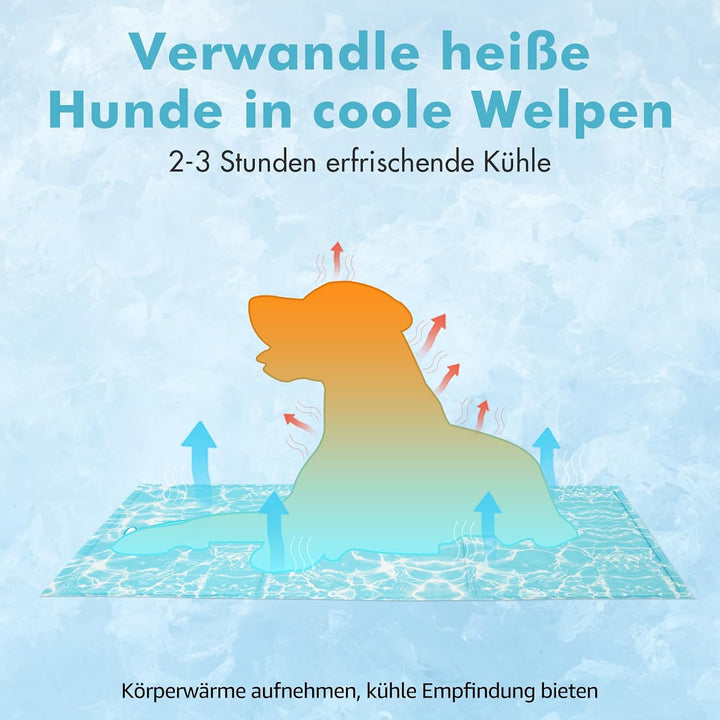 Pawtasy Kühlmatte Hunde Katzen Kühldecke für Hunde Kühlkissen mit Ungiftiges Gel Hundekühlmatte Selb