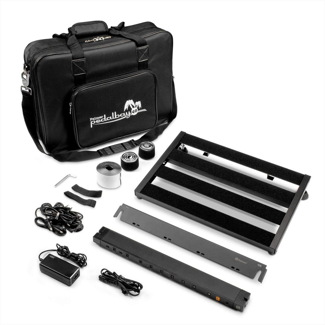 Palmer Pedalbay 40 PB Set - Pedalboard 40 cm inkl Palmer WT PB 40 Netzteil mit 8 Ausgängen, 40 cm