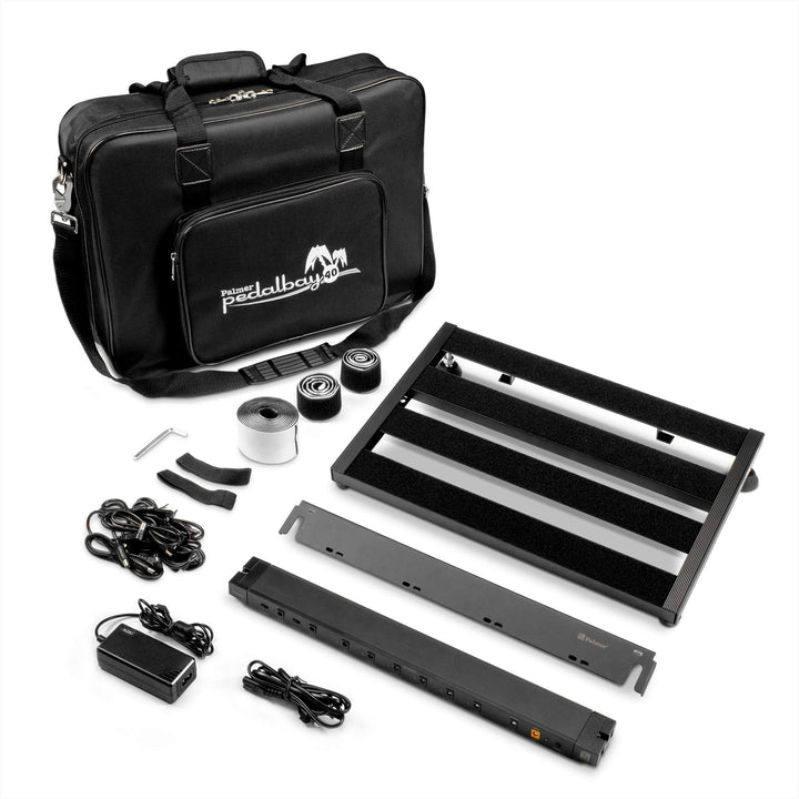 Palmer Pedalbay 40 PB Set - Pedalboard 40 cm inkl Palmer WT PB 40 Netzteil mit 8 Ausgängen, 40 cm