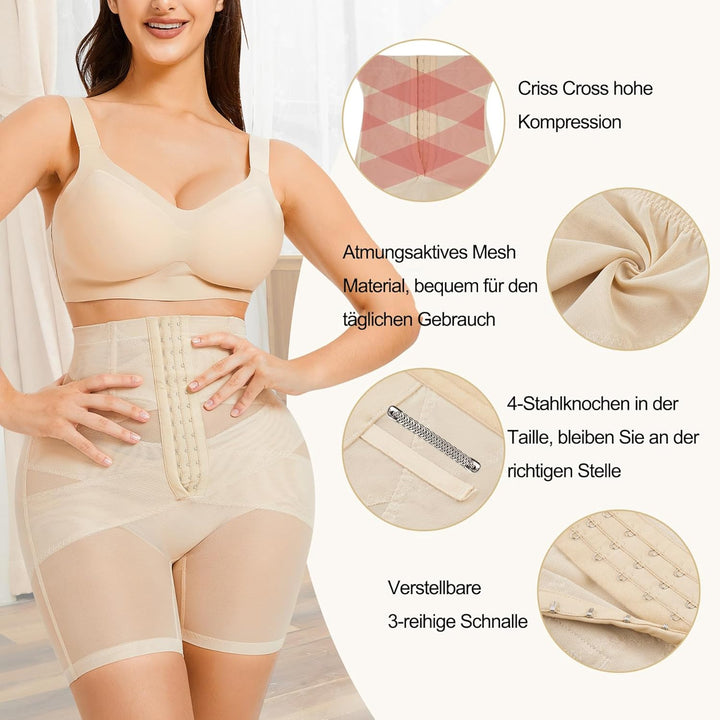 Gotoly Damen Shapewear Bauchweg Unterhose Formend Miederhose Hohe Taille Unterwäsche Miederpant Figu
