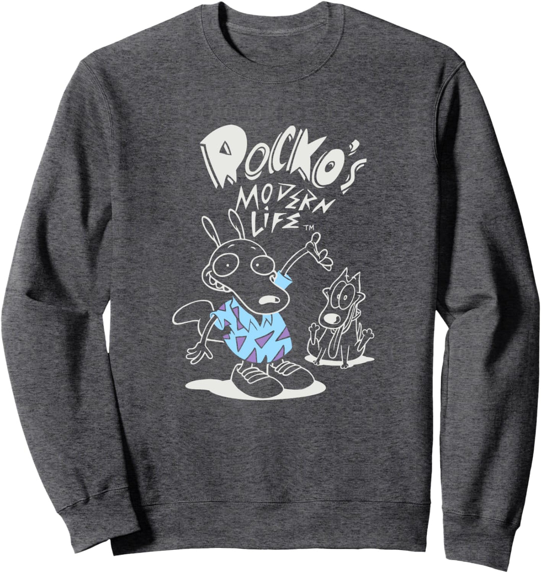 Rocko's Modern Life Outline Contrast Retro Sweatshirt