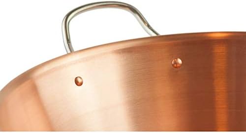 Cuisine Romefort | Kupfer Marmeladentopf Ø 38 cm | Griffe aus Edelstahl | Glatter Kupfertopf zum Koc