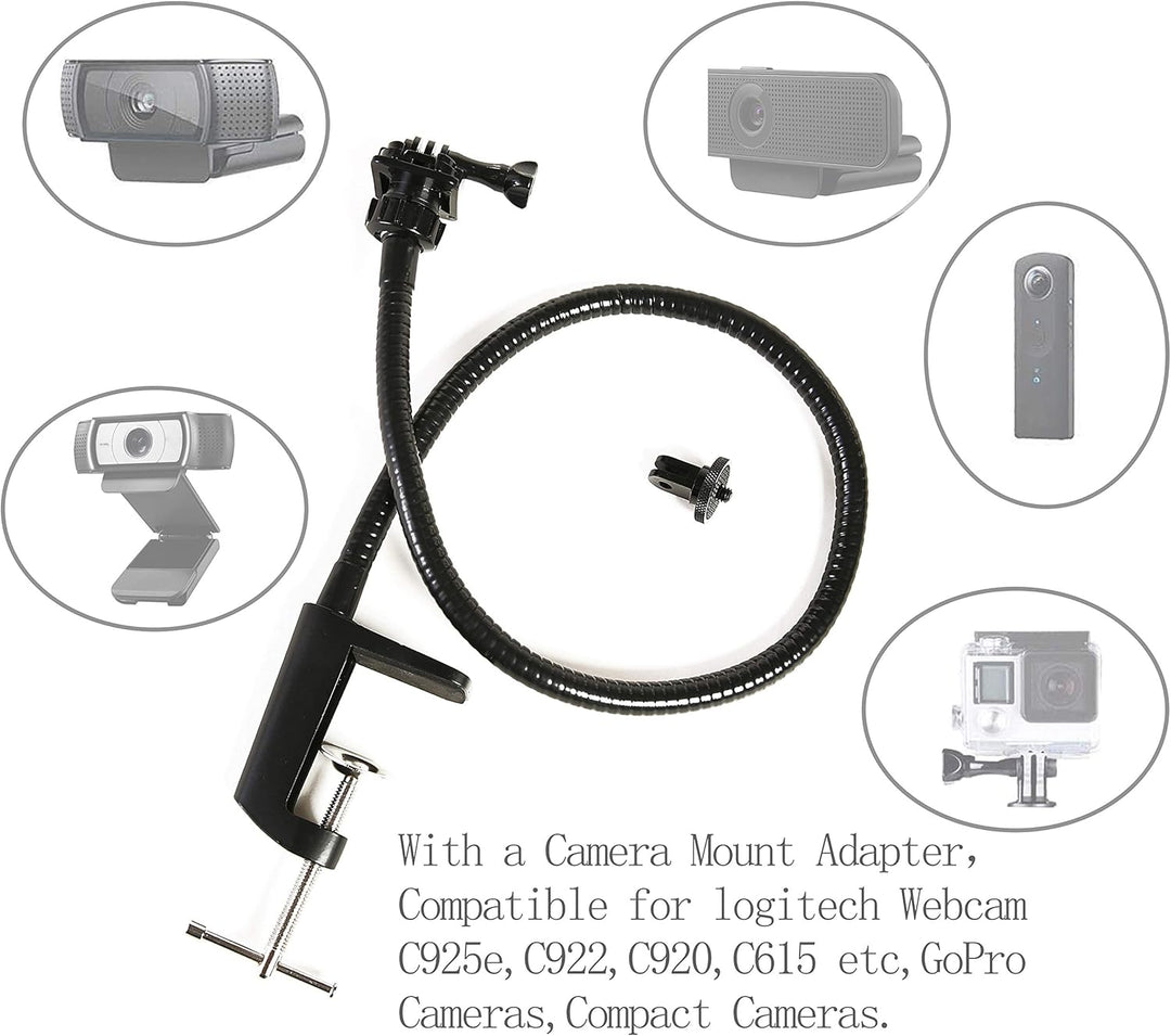 OMOTOOL Flexible Webcam-Ständer für Logitech Webcam C925e C922x C922 C930e C930 C920 C615 GoPro Kame