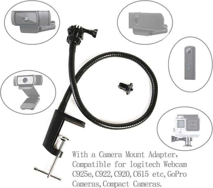 OMOTOOL Flexible Webcam-Ständer für Logitech Webcam C925e C922x C922 C930e C930 C920 C615 GoPro Kame