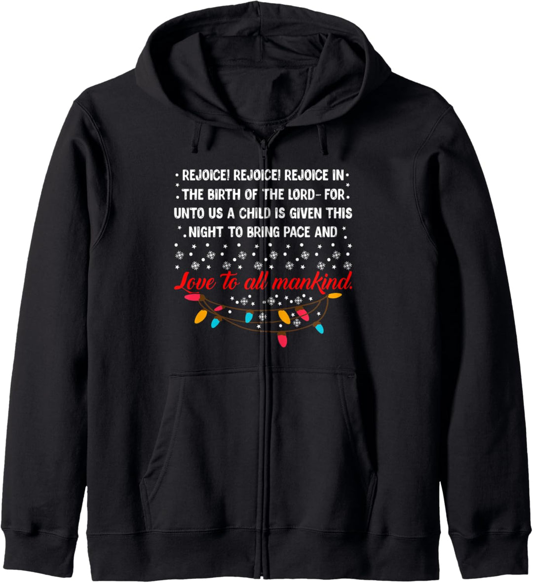 Rejoice And Bring Peace Christmas Religiöser Spruch Christian Kapuzenjacke