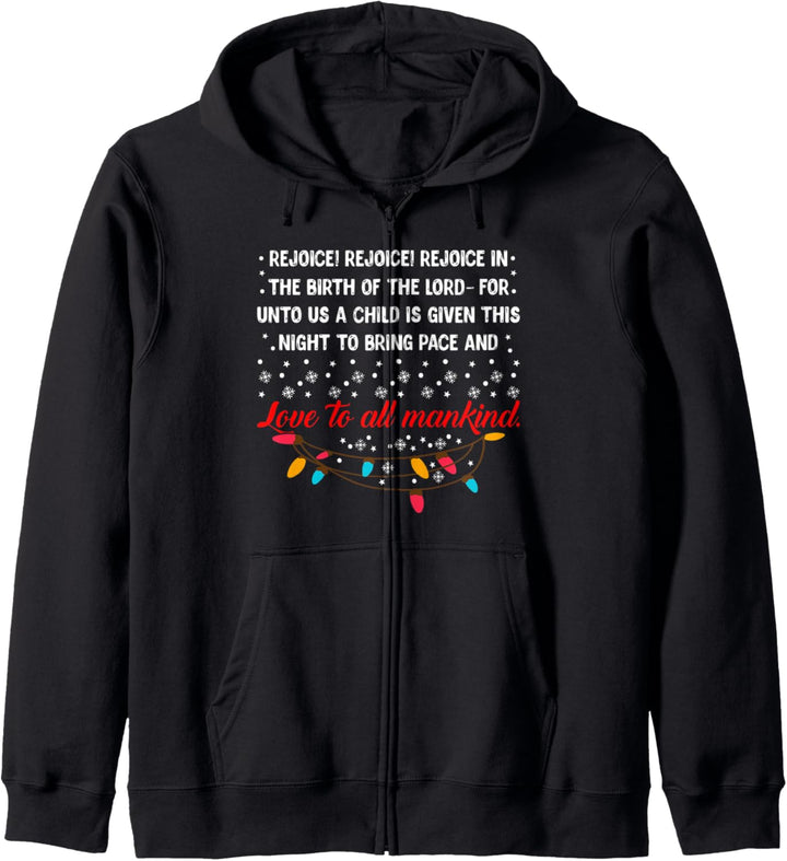 Rejoice And Bring Peace Christmas Religiöser Spruch Christian Kapuzenjacke