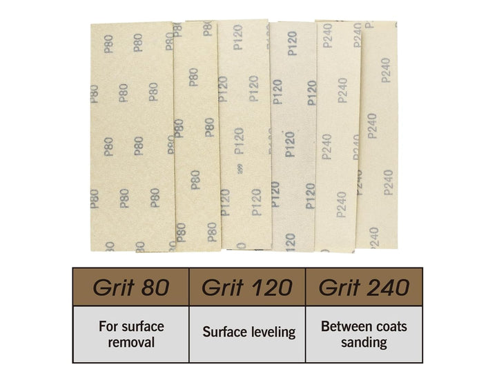 ROLLINGDOG Rechteckiger Wandschleifer aus Kunststoff mit Innengewinde, 6 Stück Oxid-Maschen-Schleifp