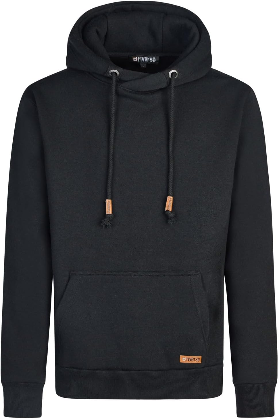 riverso Hoodie Herren Regular Fit RIVJulian Kapuzenpullover Pullover Cross-Over-Kragen Rot Blau Beig