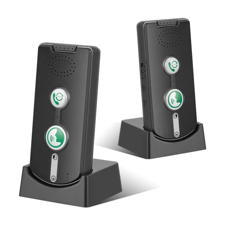 2 Wege Gegensprechanlagen 1000M, Smart Voice Intercom mit 38 Klingeltöne, Kabellose Notruf-Gegenspre