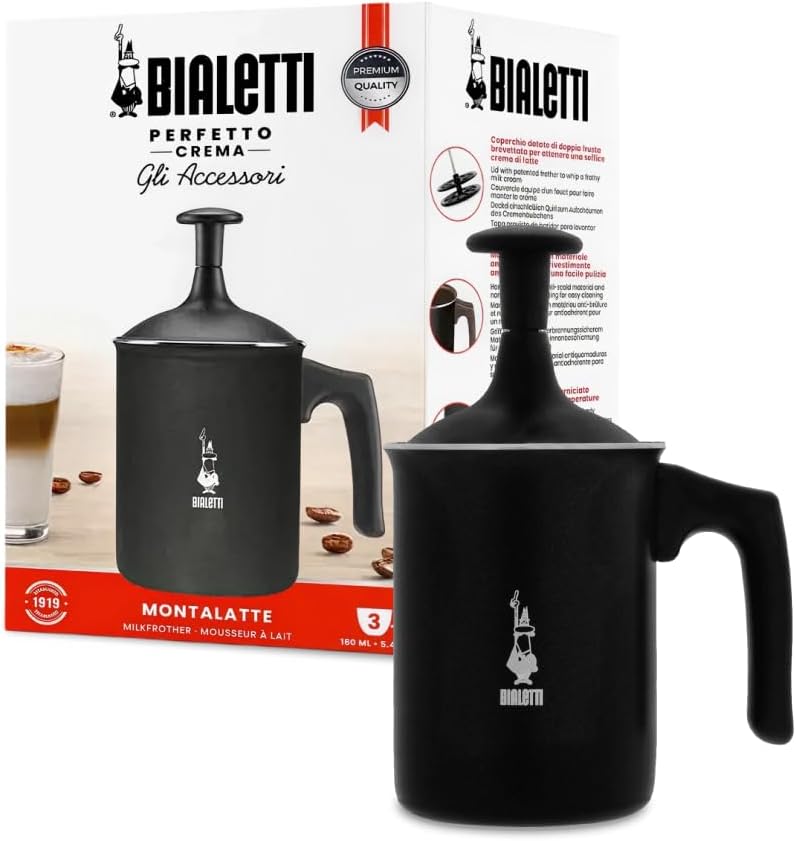 Bialetti Tutto Crema, Perfect Cream, Nicht für Induktionsherde geeignet, Spülmaschinenfest, 160 ml,