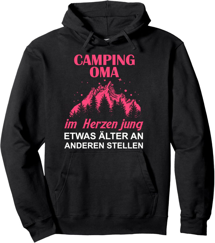 Lustiger Spruch Damen Camping Oma Pullover Hoodie