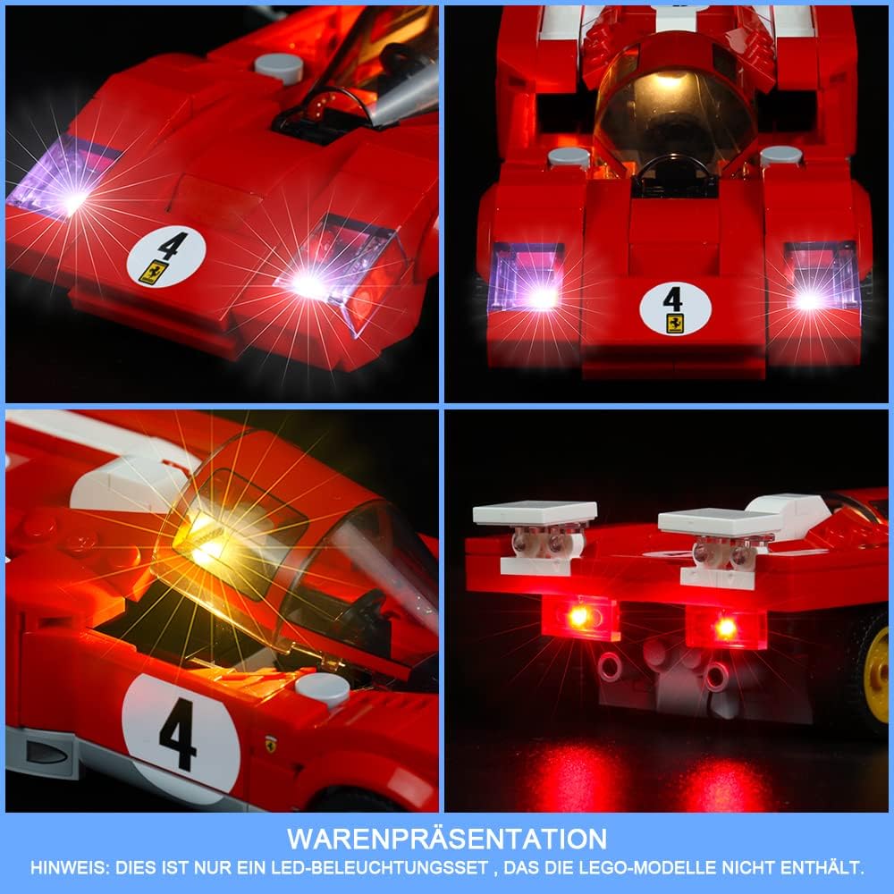 Led Licht Set Kompatibel mit LEGO Ferrari 512 M (Nur Lichter-Set,Kein Modell),Dekorations Led Beleuc