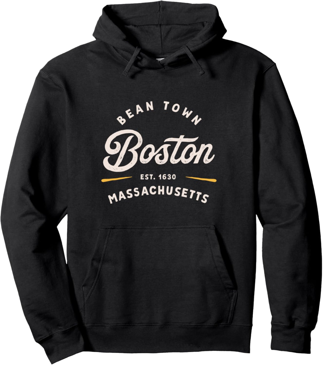 Beantown Classic Retro Vintage Boston Massachusetts 1630 USA Pullover Hoodie