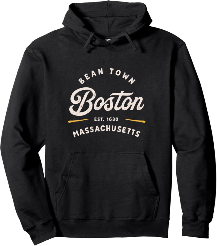 Beantown Classic Retro Vintage Boston Massachusetts 1630 USA Pullover Hoodie