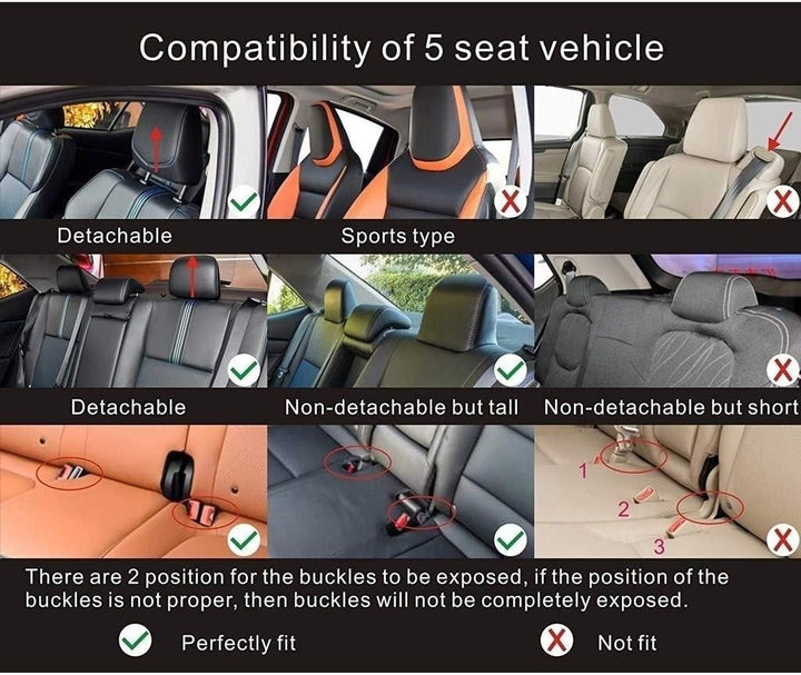 Autositzbezüge Set Leder,Autositzschoner Set Universal,Schonbezüge Auto Komplettset 5-Sitze,Sitzbezü