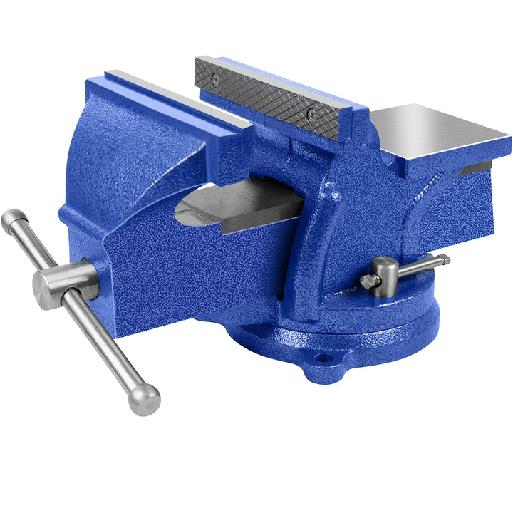 Robuster HRB Schraubstock 125 mm Backenbreite für Werkbank 360° drehbar (Spannweite 120 mm, Gewicht