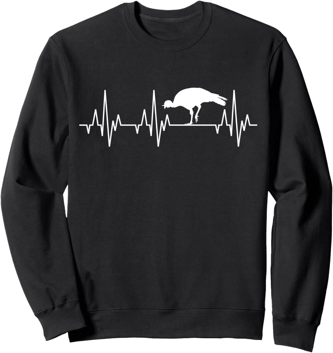 Pute Truthahn Putenzucht Herzschlag Geflügel Geflügelzüchter Sweatshirt
