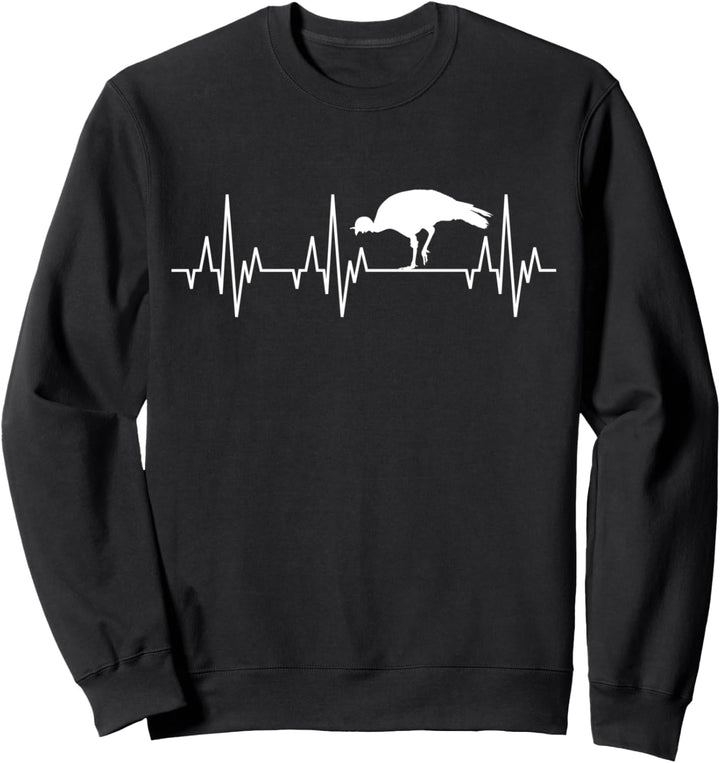 Pute Truthahn Putenzucht Herzschlag Geflügel Geflügelzüchter Sweatshirt