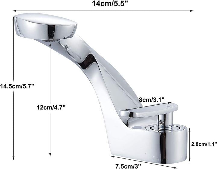 Onyzpily Wasserhahn Bad Chrom Waschtischarmatur Armatur Mischbatterie Einhebelmischer Badarmatur Hoc