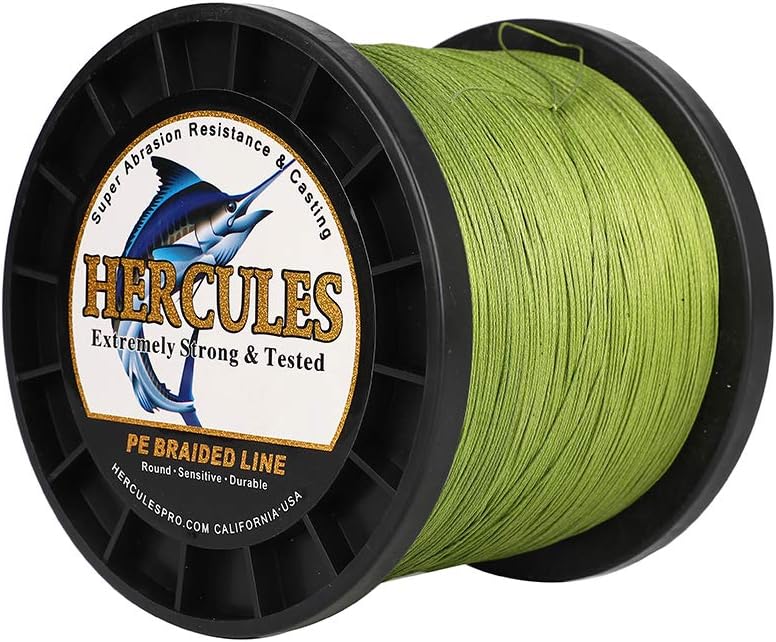 HERCULES Super Cast 100m - 2000m Yards Geflochtene Angelschnur 10lb - 300lb Test für Salzwasser Süss