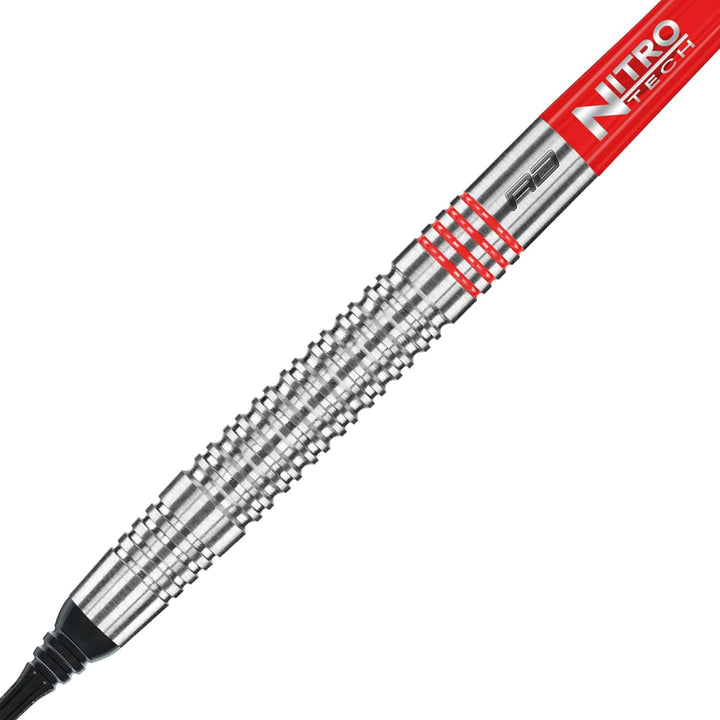 RED DRAGON Jonny Clayton Original Professional Tungsten Dartset mit Flights und Stielen 18.0 Gramm,