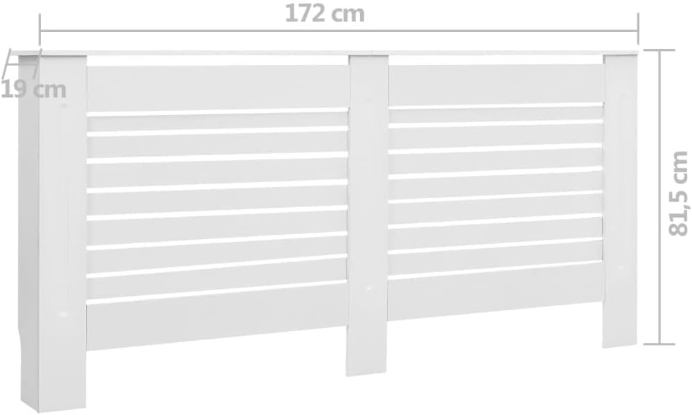 puraday Wohnzimmer 2 Stücke Heizkörperabdeckung 172x19x81.5 cm MDF Heizkörper Verkleidung Abdeckung